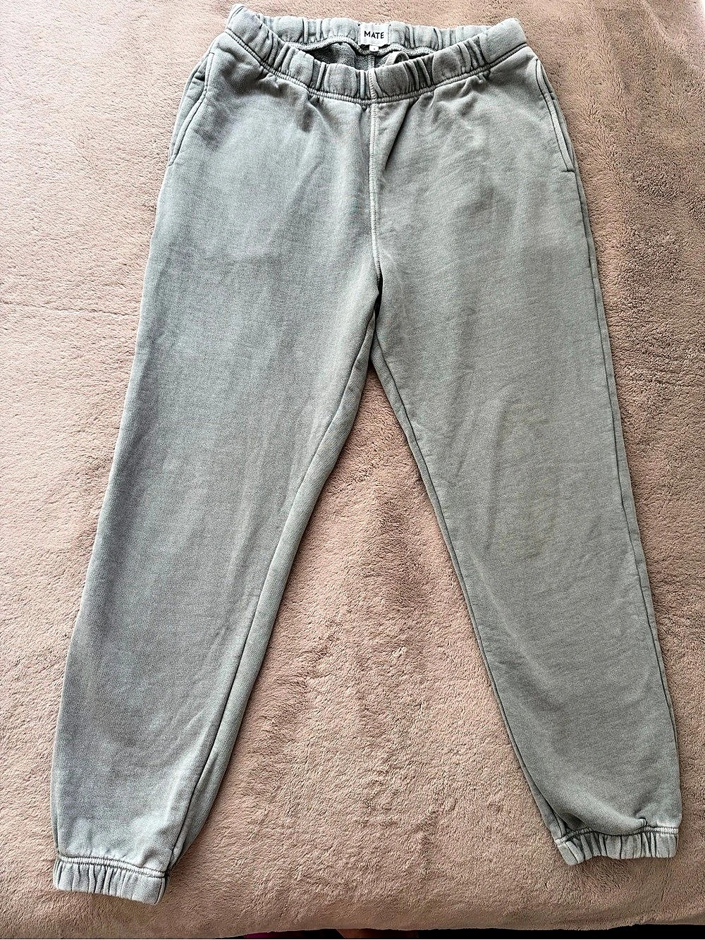 MATE the Label Organic Cotton Sage Green Jogger Sweatpants Size S